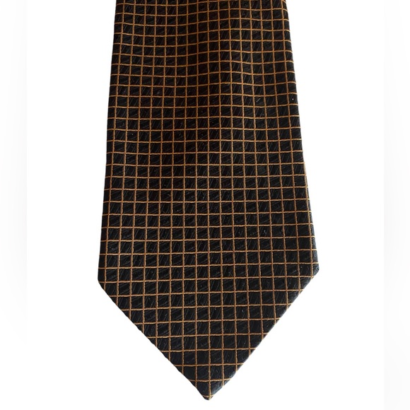 Boss Hugo Boss Windowpane 100% Silk Tie - Picture 2 of 4